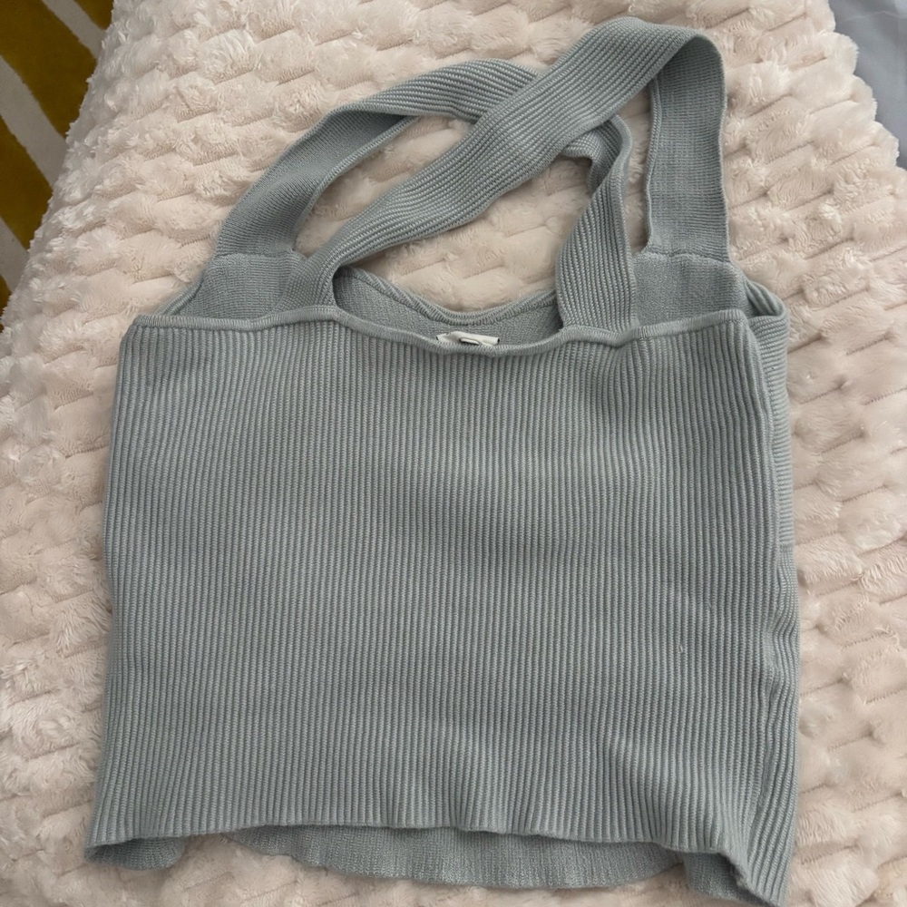 Abercrombie Gray Ribbed Top - Picture 4 of 4